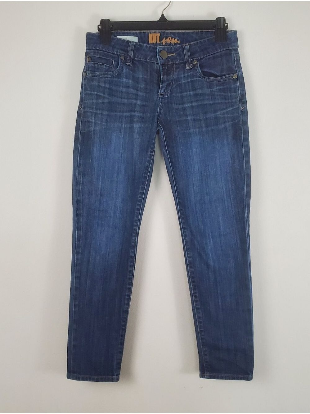 Kut From The Kloth Catherine Boyfriend Jeans Women's Petite Size 0 Medium Wash